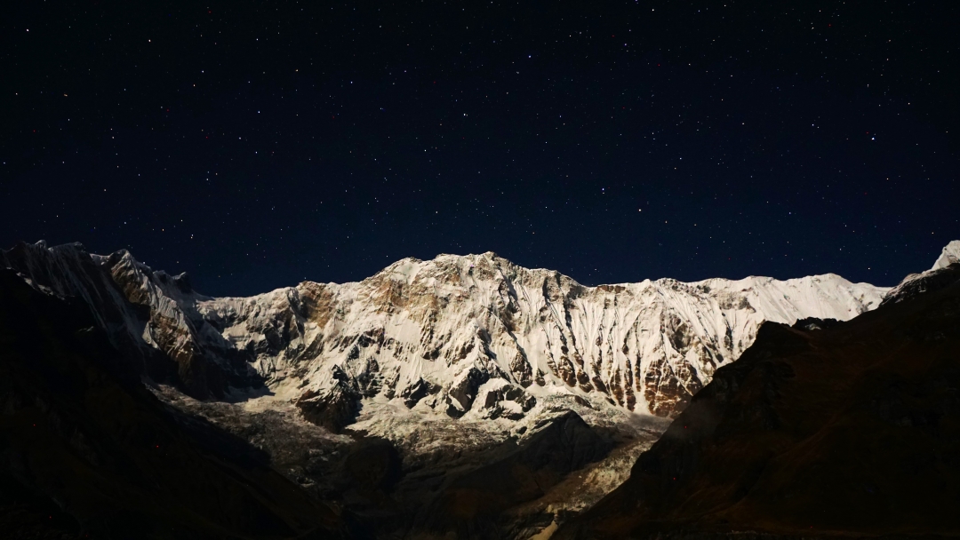 Annapurna I with Stars, Photo capture by Go The Himalaya Treks