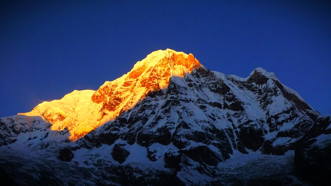 Sunrise at Annapurna South , photo capture by Go The Himalaya Treks